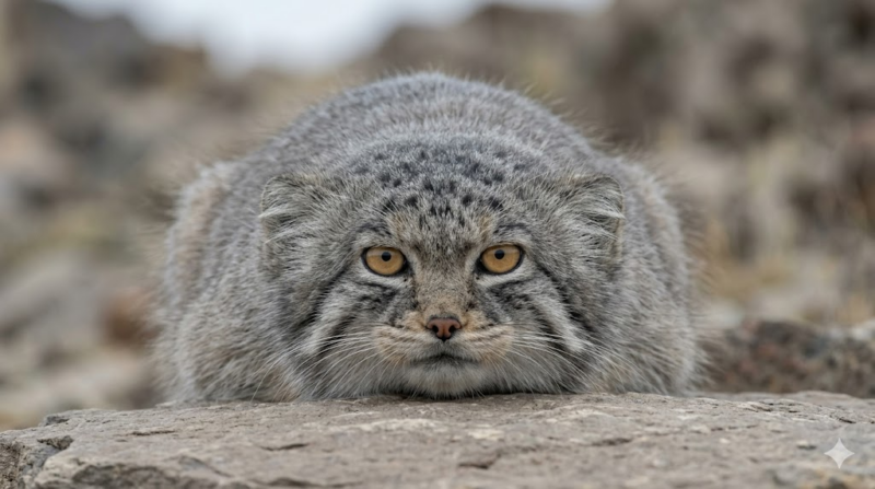 マヌルネコ　飼える？　（AI生成画像）